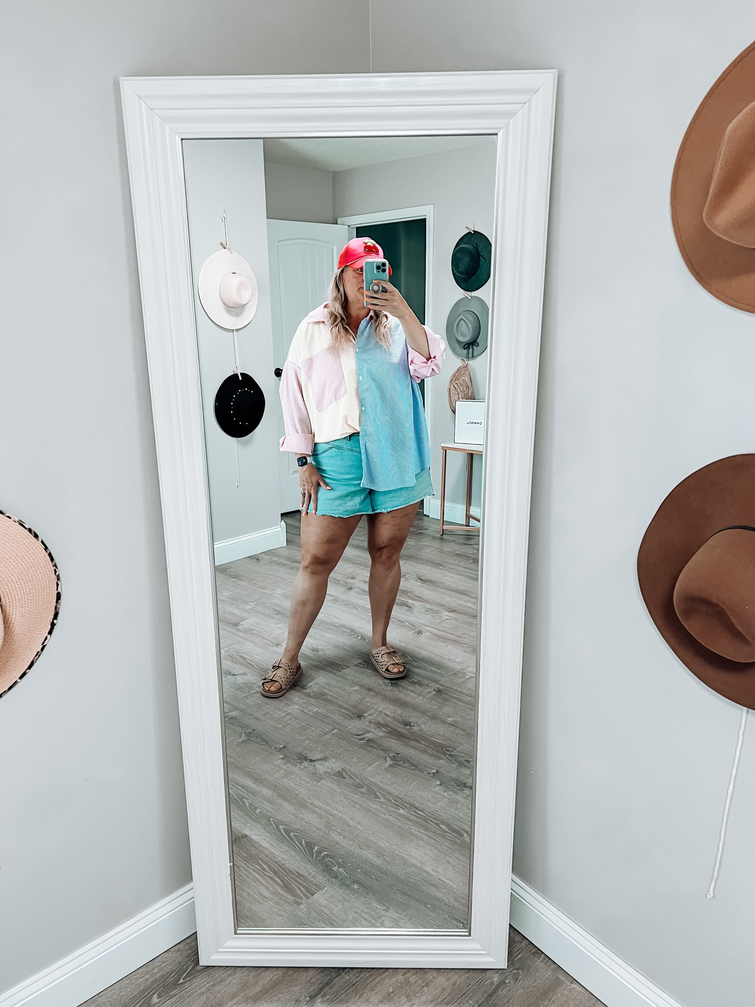 Jean shorts with striped button down top and sandals. 

Size 18
Size 20
Jeans shorts
Denim shorts
Plus size jeans shorts
Plus size ootd 
Outfit idea 

#LTKPlusSize #LTKSeasonal #LTKStyleTip