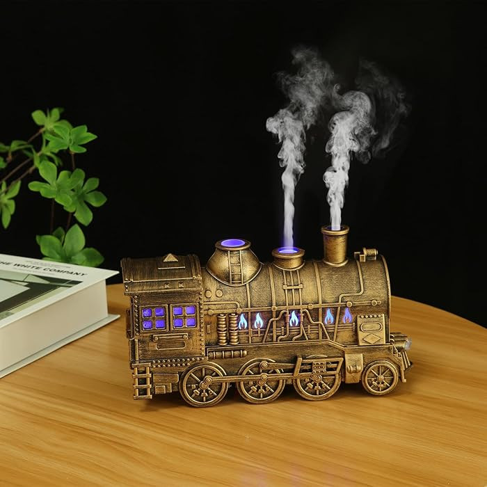 Train Diffuser,300ml Essential Oil Diffuser Quiet Train Oil Diffuser with Remote Control 2 Light ... | Amazon (US)