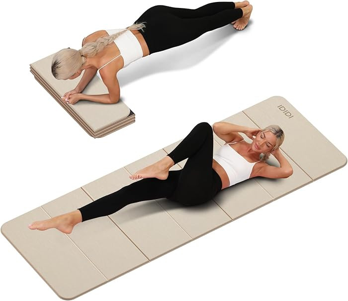 Foldable Yoga Mat Extra Thick 0.32 Inches-SGS Certified POE Material Exercise Mat, Non-Slip Desig... | Amazon (US)