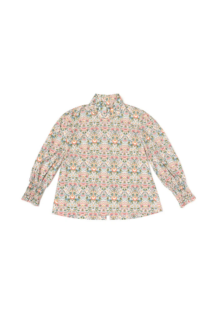 Long Sleeve Mod Top - Fan Floral | Shop BURU