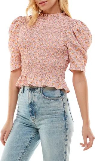 WAYF Hart Smocked Ruffle Top | Nordstrom | Nordstrom