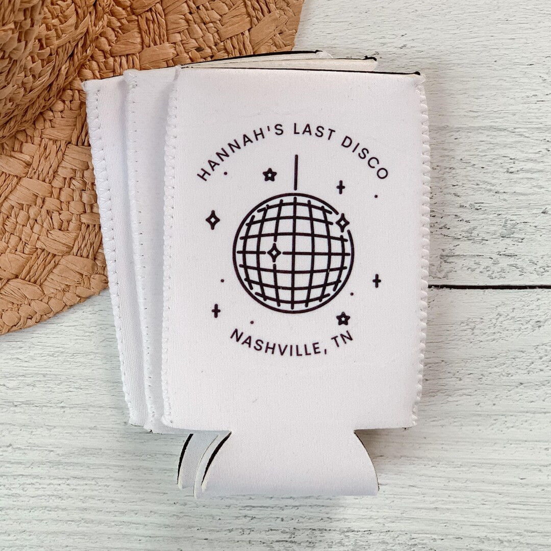 Personalized Last Disco Can Cooler, One Last Disco, Retro Bachelorette, Disco Ball, Custom Can Co... | Etsy (US)