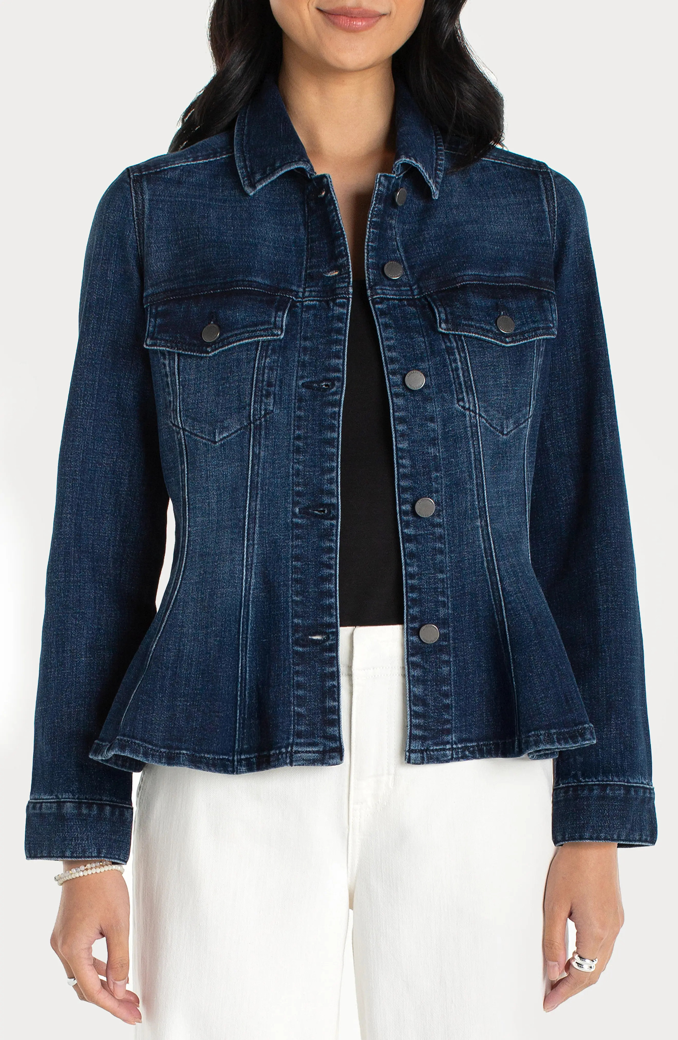 Fit & Flare Denim Trucker Jacket (Women) | Nordstrom | Nordstrom