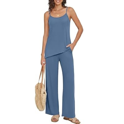 Casly Lamiit 2 Piece Sets for Women Summer Vacation Outfits Spaghetti Strap Wi… | Amazon (US)