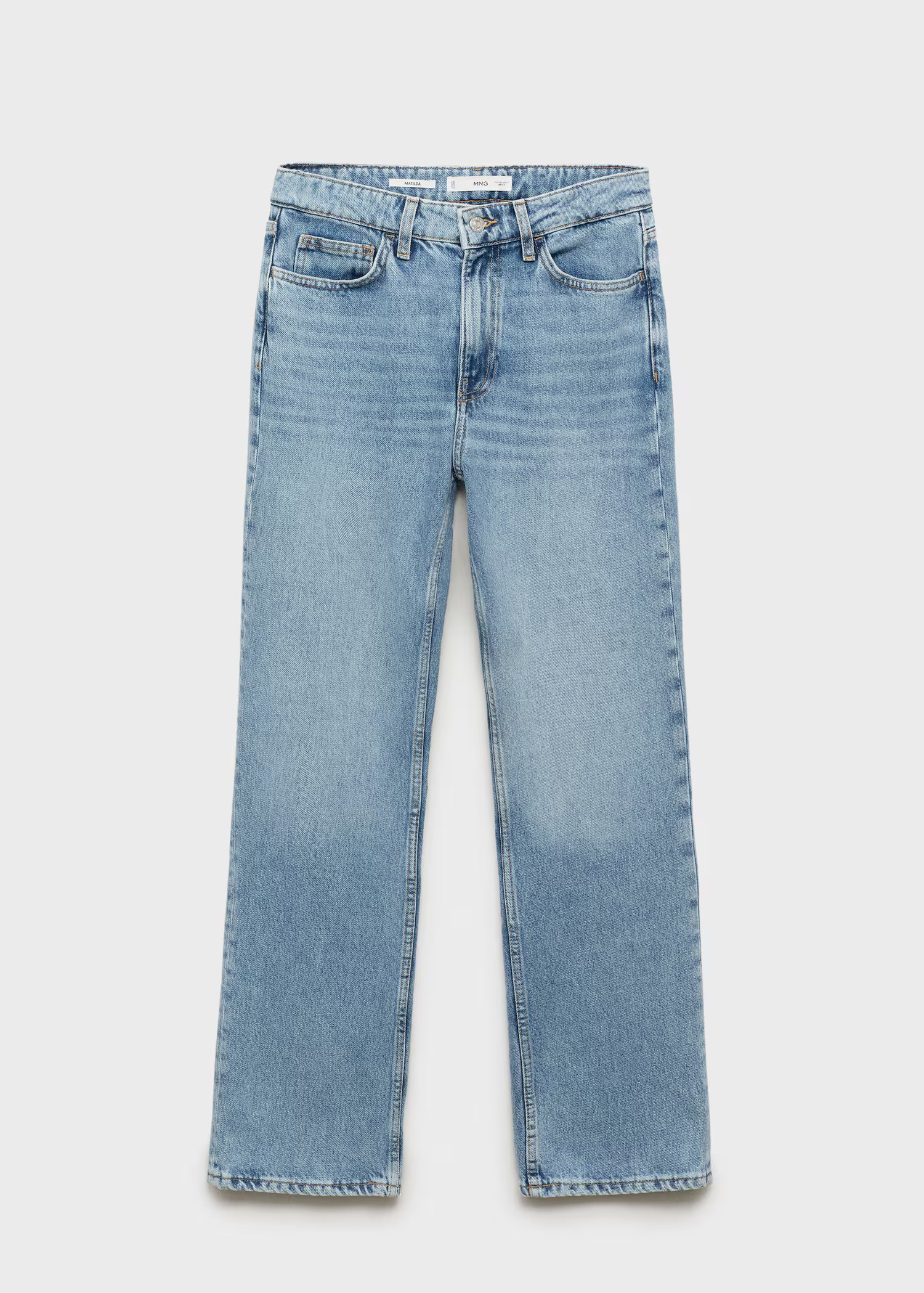 Matilda medium-rise straight-fit jeans | Mango (US/MX/AU)