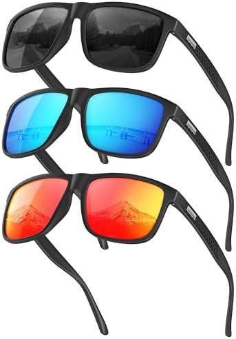 Sunglasses-for-Men Polarized Mens Sunglasses: Retro Sun glasses with UV Protection for Driving Fi... | Amazon (US)