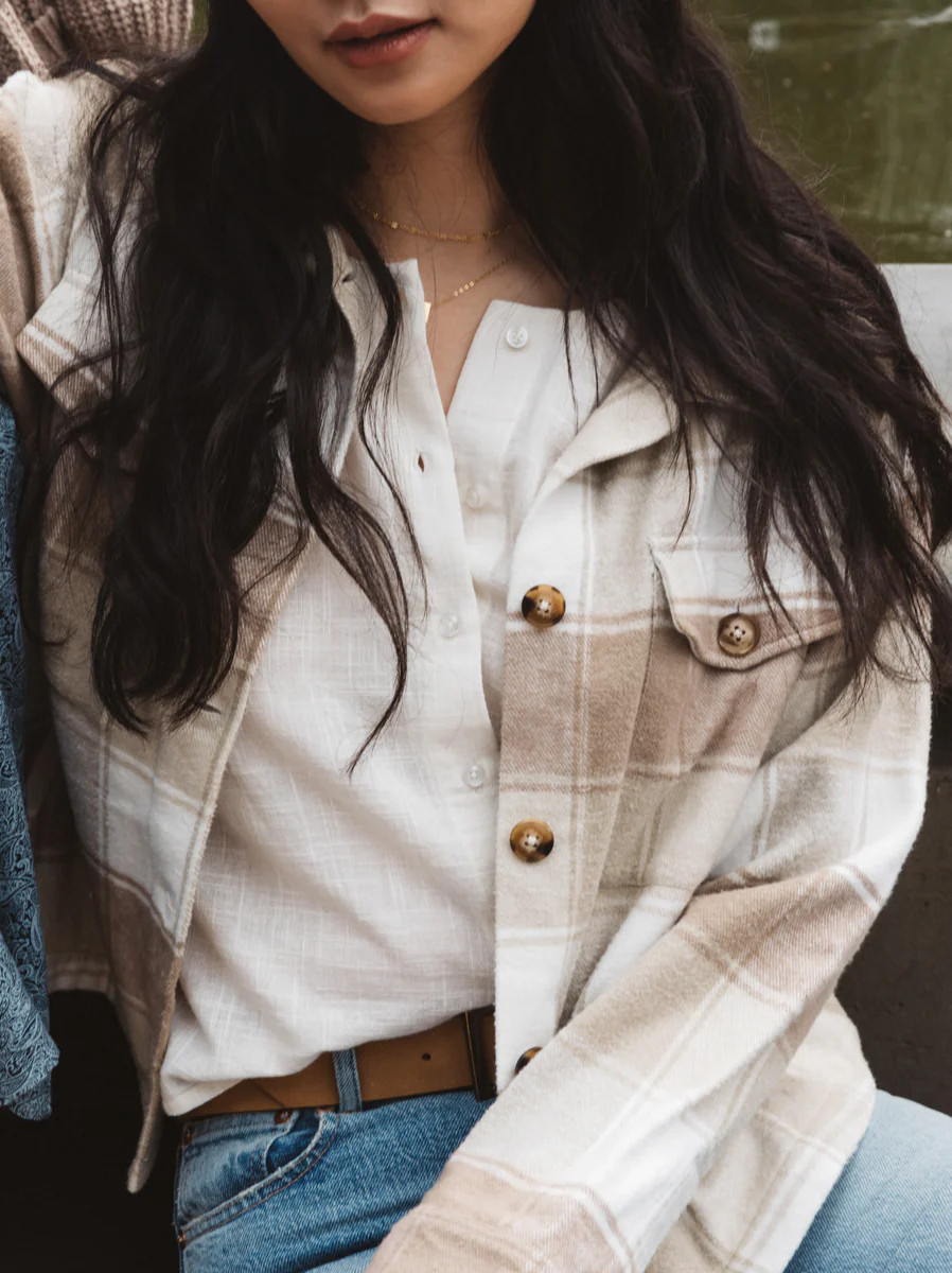 Gianna Brushed Plaid Jacket | ABLE Clothing