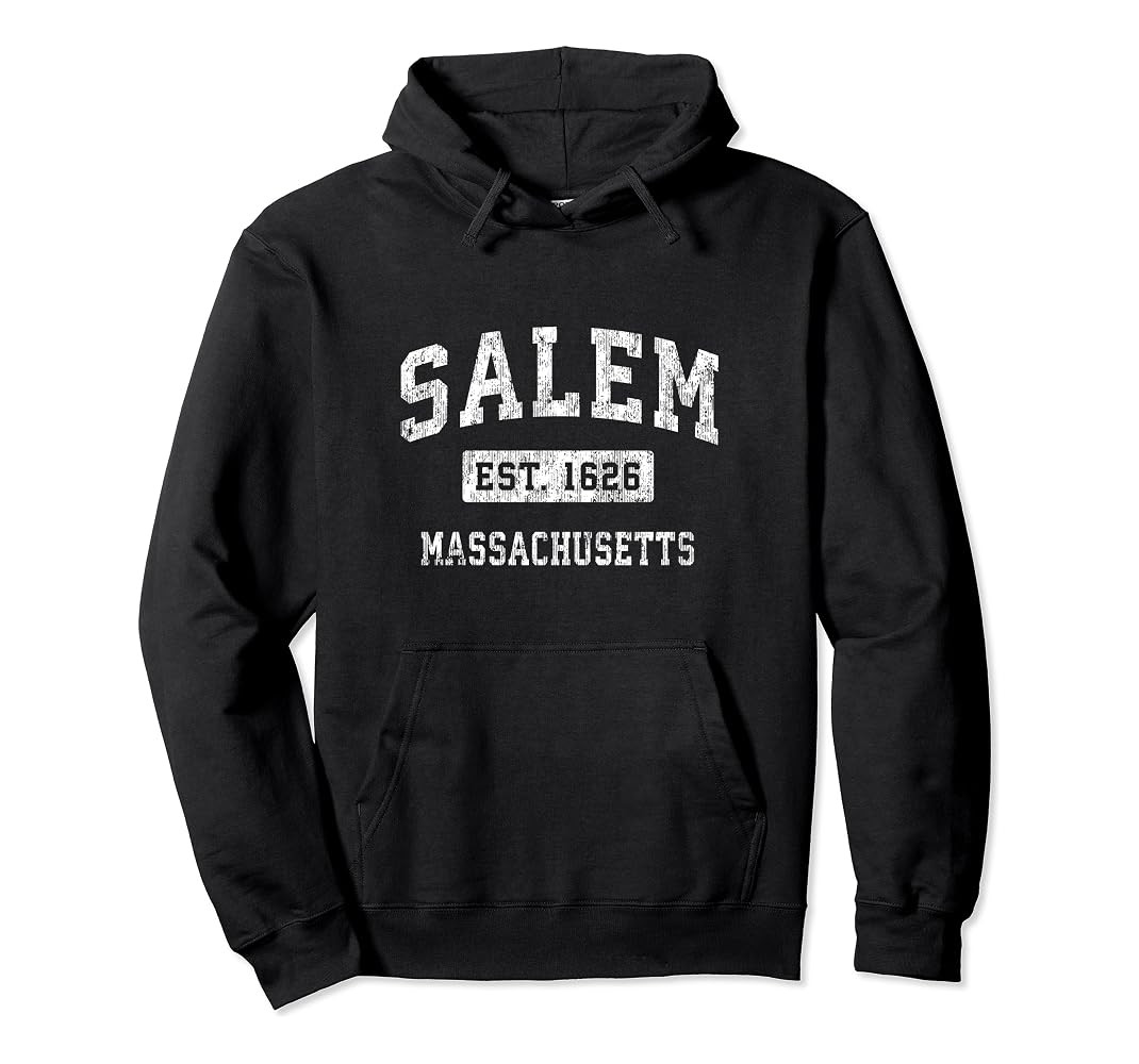 Salem Massachusetts MA Vintage Established Sports Design Pullover Hoodie | Amazon (US)