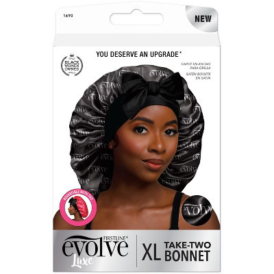 Evolve Products XL Take-Two Satin Wide Edge Hair Bonnet: Secures All Hair Types | Target