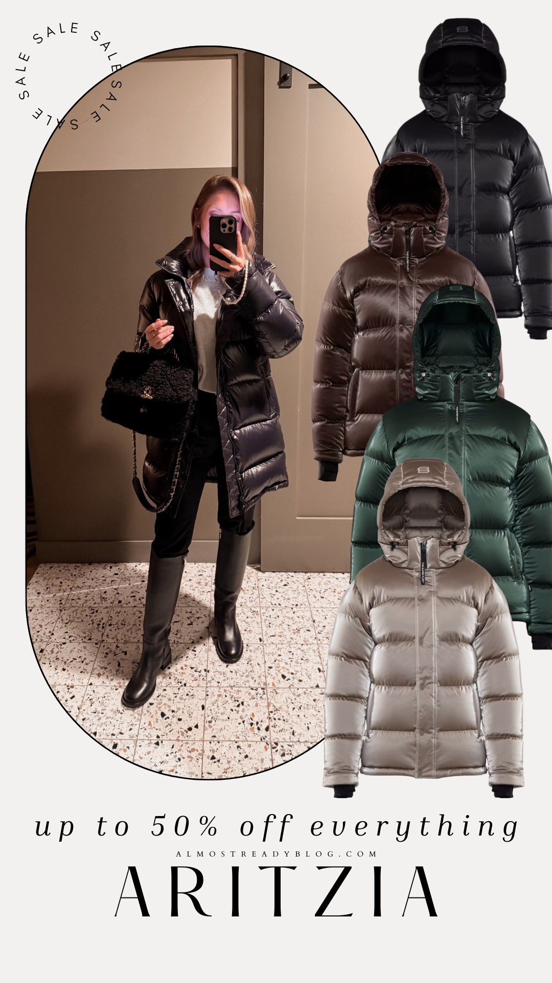 Aritzia up to 50% off everything, inter fashion, winter coats, puffer jackets, workwear, office outfit. 

 

#LTKSaleAlert #LTKFindsUnder100