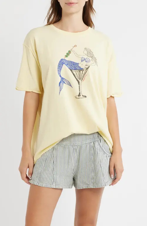 Free People Best Coast Oversize Graphic T-Shirt in Mermaid Combo at Nordstrom, Size Small | Nordstrom