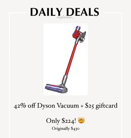 Only $224 for a cordless Dyson Vacuum?!?

#LTKHolidaySale #LTKhome #LTKsalealert