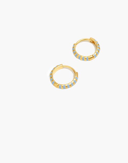 Enamel Stripe Huggie Hoop Earrings | Madewell