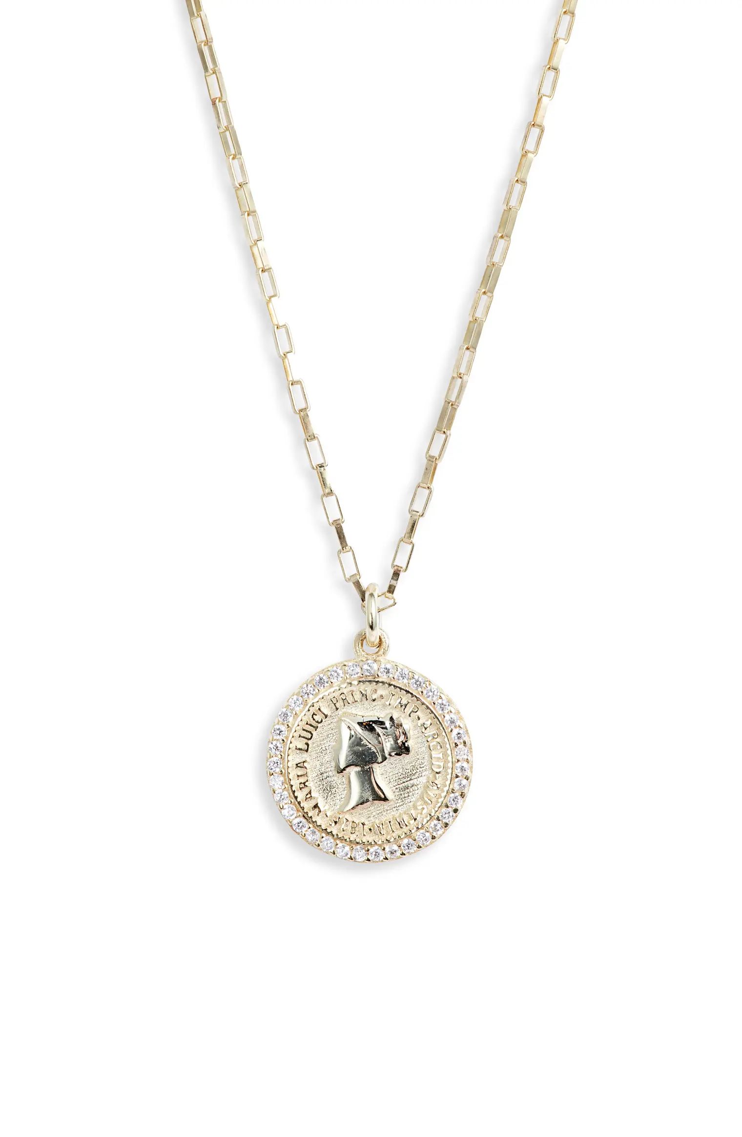 Halo Coin Pendant Necklace | Nordstrom