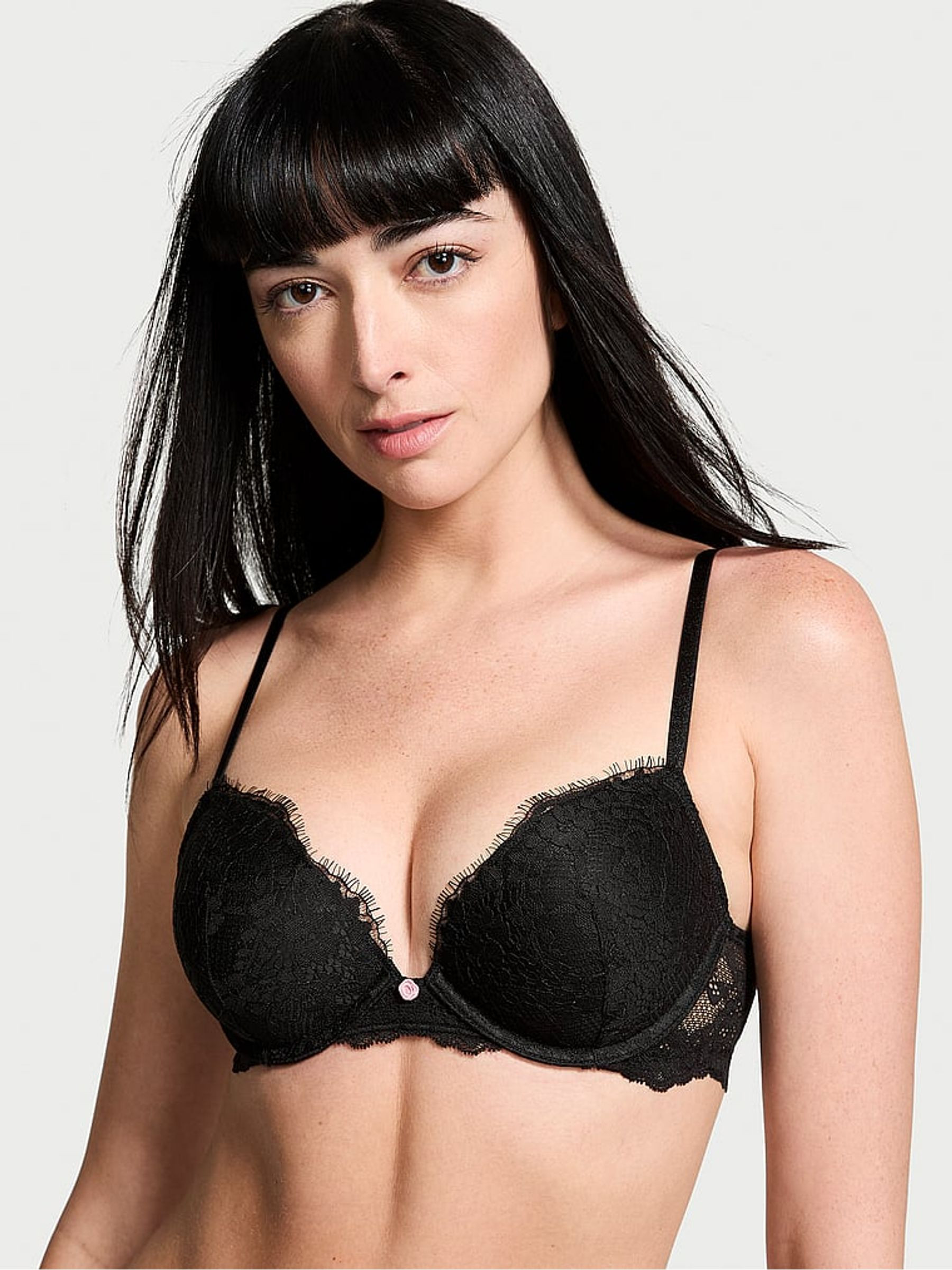 Black Push Up Lace Bra | Victoria's Secret UK