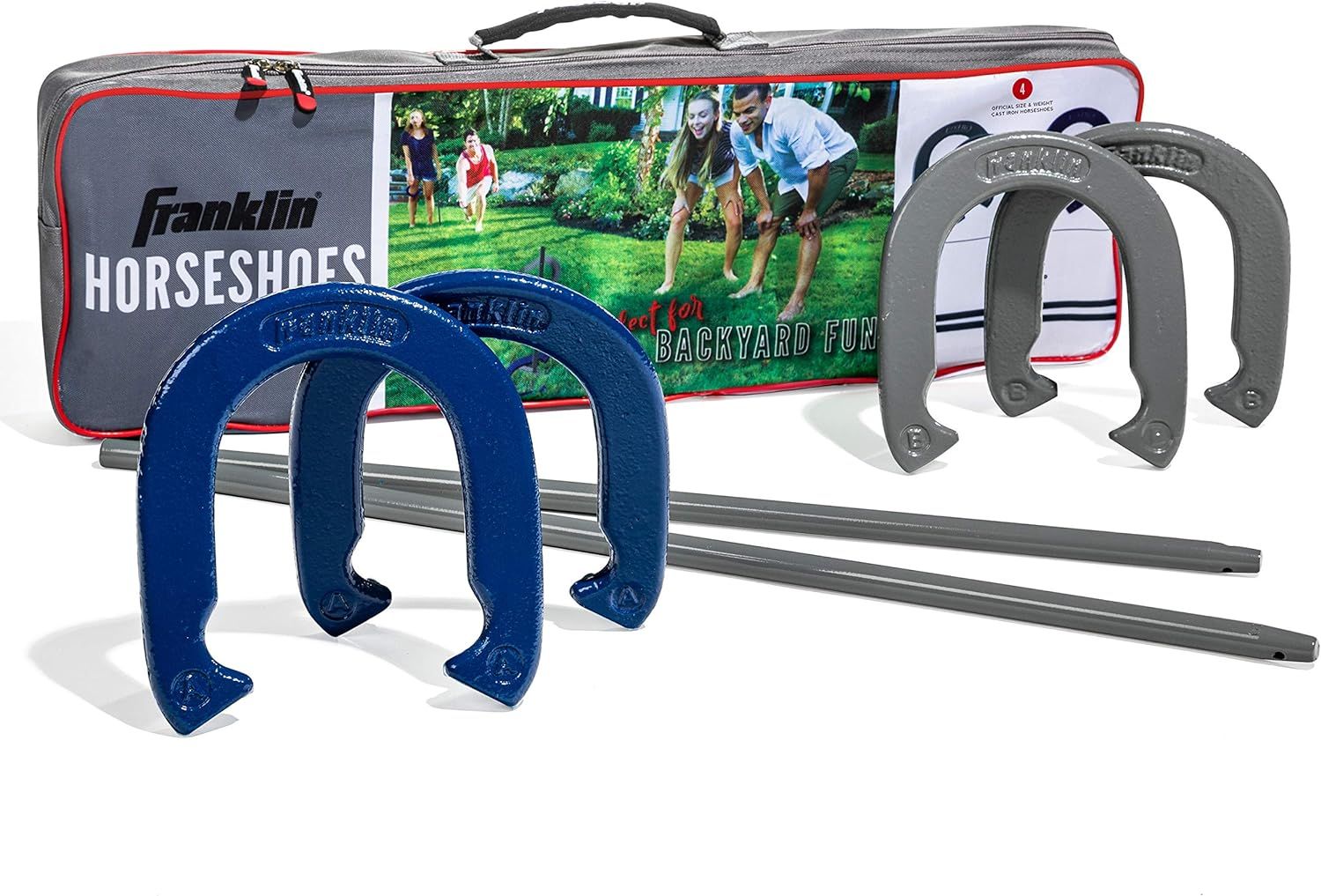 Franklin Sports Horseshoes Sets - Metal Horseshoe Game Sets for Adults + Kids - Official Weight S... | Amazon (US)