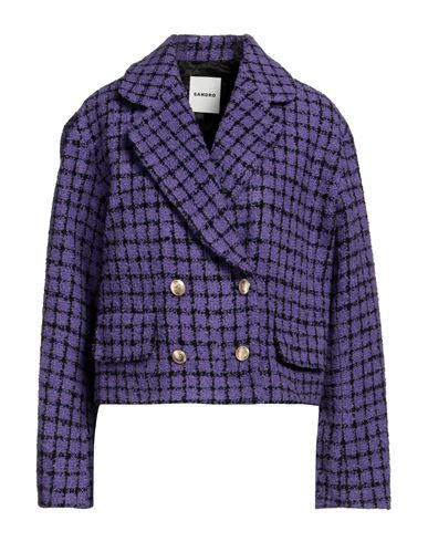 Sandro Woman Coat Purple Size 10 Acrylic, Virgin Wool, Polyamide | YOOX (US)