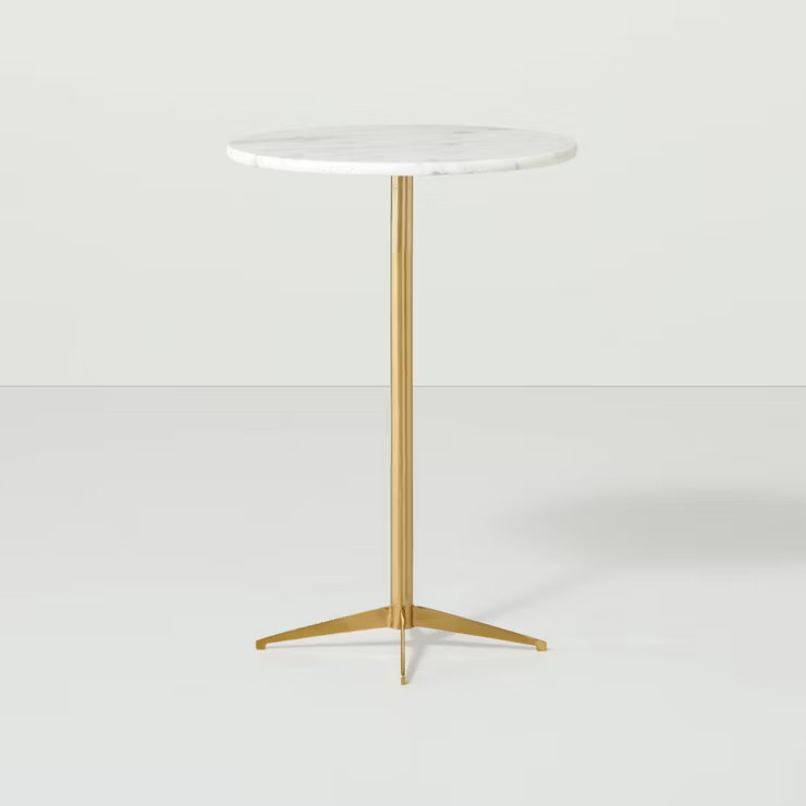 Marble Top Accent Table Brass/White - Hearth & Hand™ with Magnolia | Target