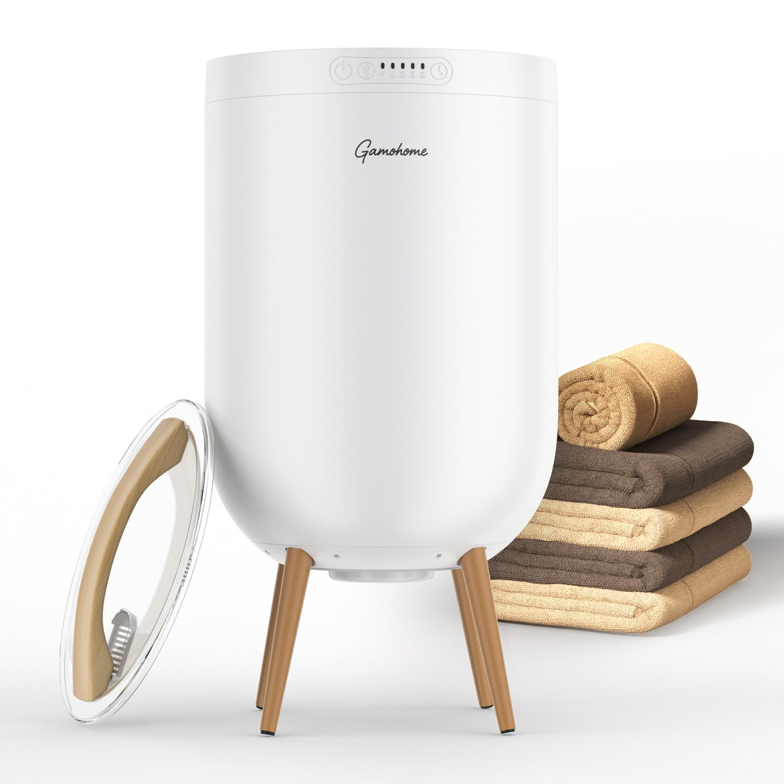 Towel Warmer Luxury Heated Bucket – Bluetooth Speaker, Ambient Light & Auto Shut Off – Fits T... | Amazon (US)