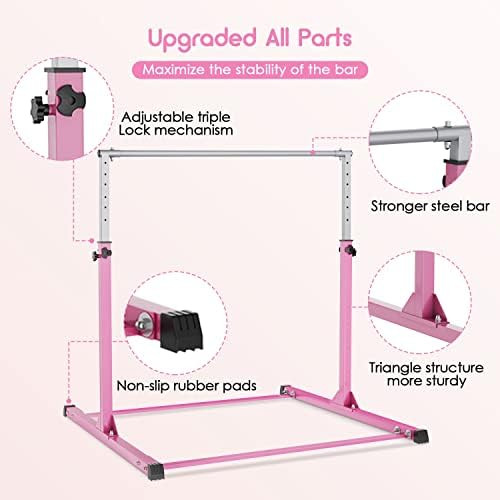 Amazon.com : Safly Fun Gymnastics Bar for Kids Ages 3-15 for Home - Steady Steel Construction, An... | Amazon (US)