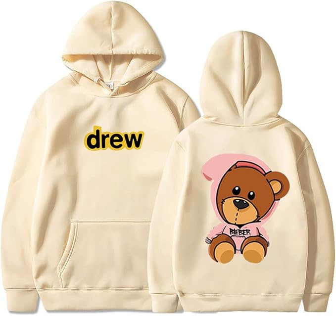 JESMIA Hip Hop Smiley Face Hoodies Fashion Trendy Cute Bear Couples Pullover Sweatshirt Tracksuit... | Amazon (US)