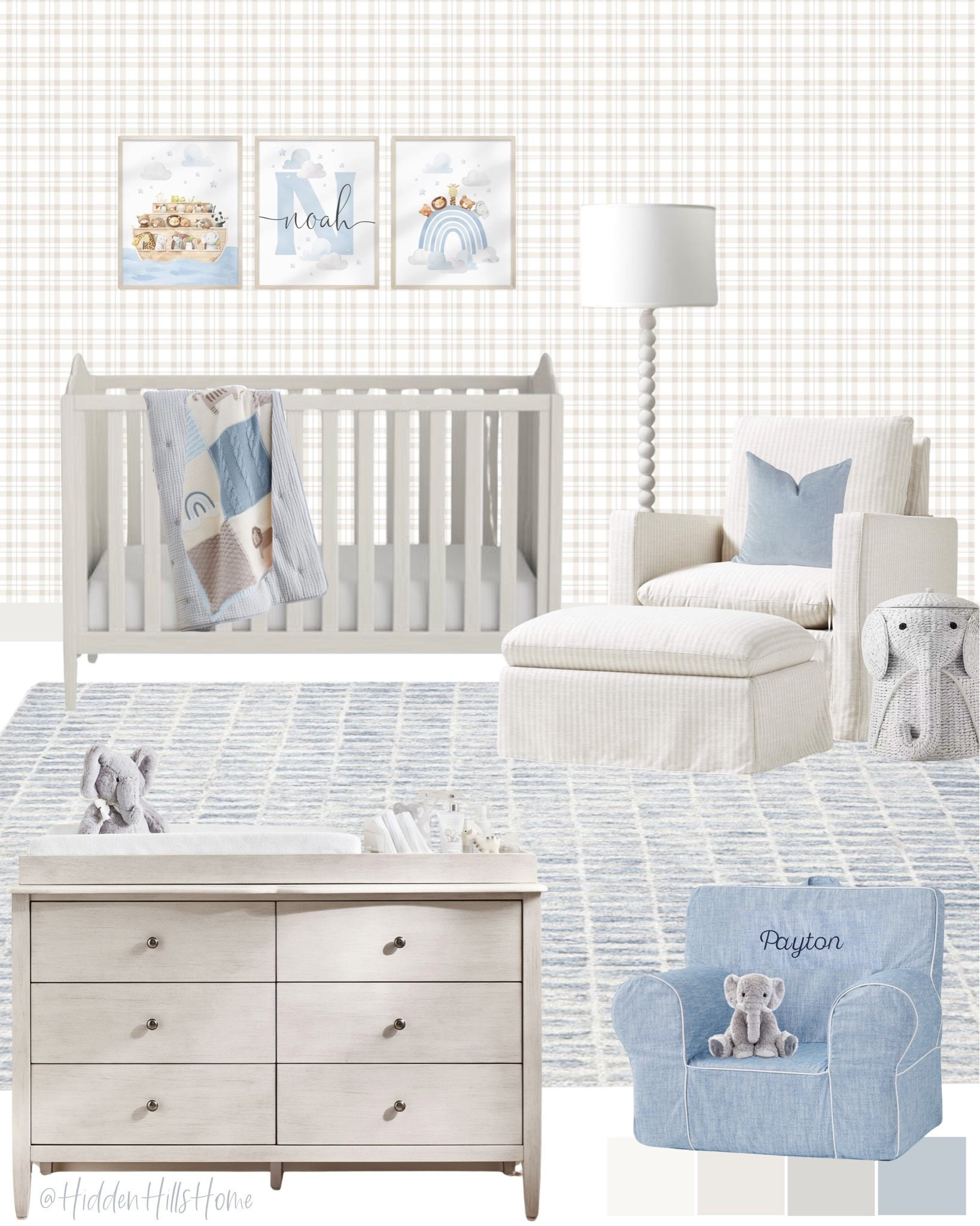 Baby boys modern transitional nursery mood board, light blue nursery inspo, elephant nursery decor #babyboy #blue

#LTKHome #LTKSaleAlert #LTKBaby