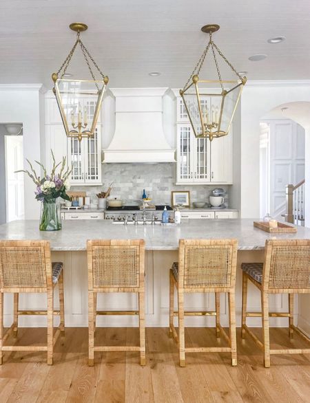 My kitchen is one of my favorite rooms in our house - I was able to customize our island to make it extra wide and deep- it is 12’ wide and 6’ deep. I’m also so glad I didn’t hesitate and went with marble for our countertops. They are just so classic and pretty to look at. What is your favorite thing about your kitchen? #traditionalhome #classicsouthernstyle #southernhome #classiccoastal #grandmillennialhomedecor #kitcheninspo #serenaandlily #kitchendesign #kitchendecor #preppygrandhome 

#LTKhome