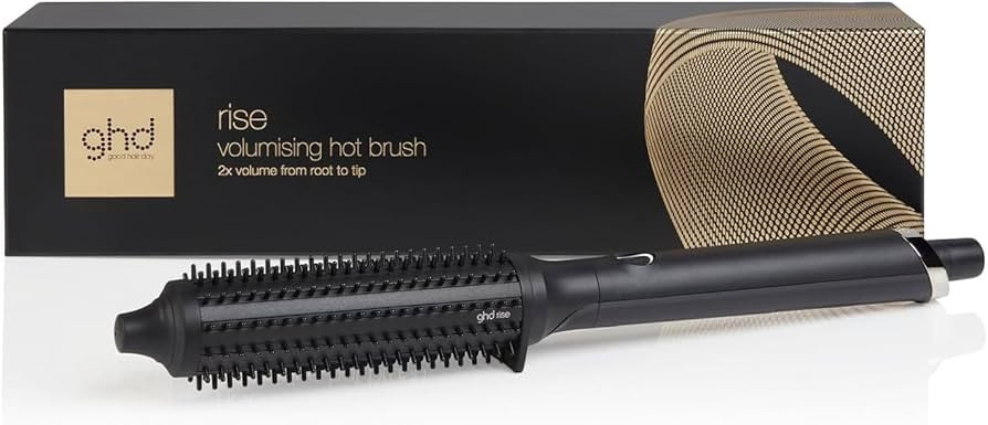 ghd Rise Volumising Hot Brush, 2x More Volume, 5mm Hair Bristles, Universal Voltage, Tapered Barr... | Amazon (UK)