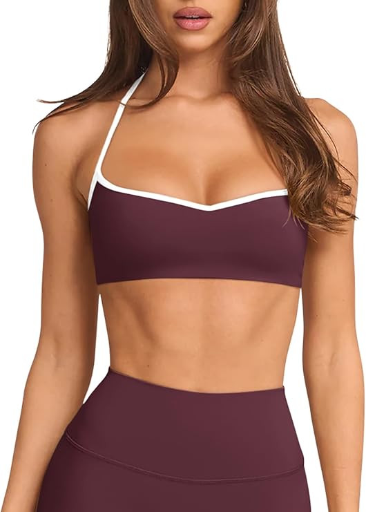 LASLULU Womens Adjustable Spaghetti Straps Sports Bra Sweetheart Neck Wireless Padded Workout Yog... | Amazon (US)