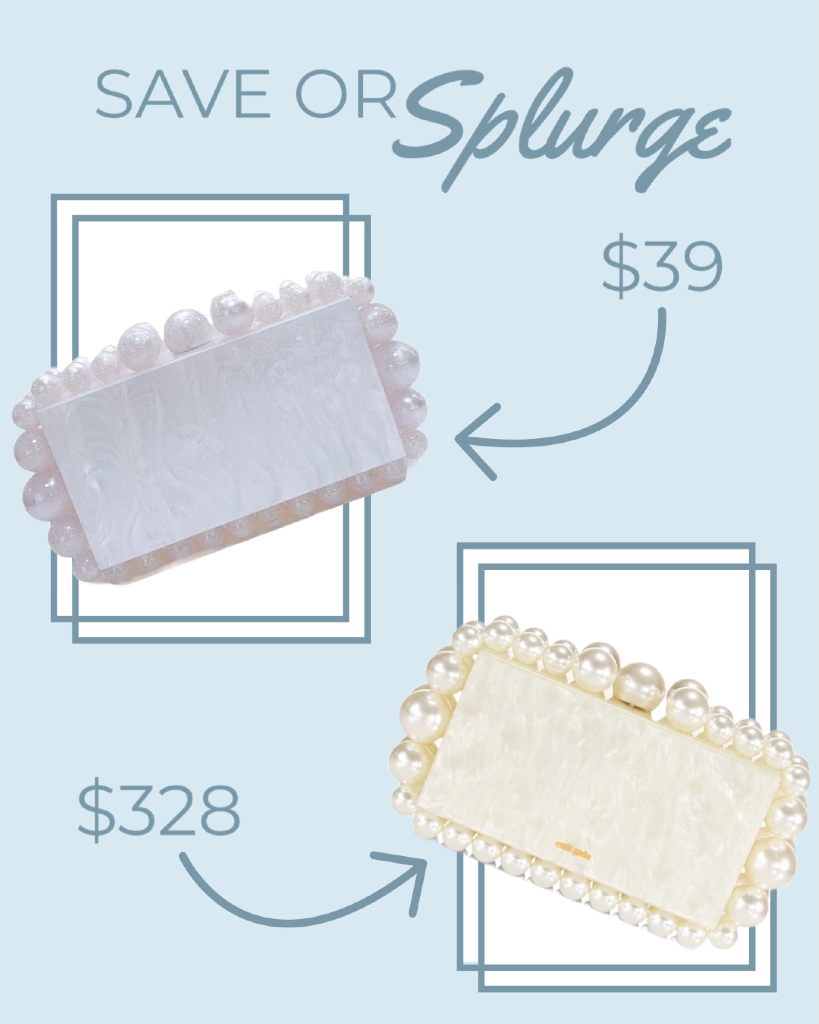 Save or splurge on this look a like Cult Gaia Pearl clutch. Perfect for brides! 

#LTKunder50 #LTKwedding