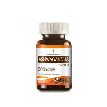 Ashwagandha 90 Capsules, 500 mg, Organic Ashwagandha (Withania Somnifera) Dried Root | Walmart (US)