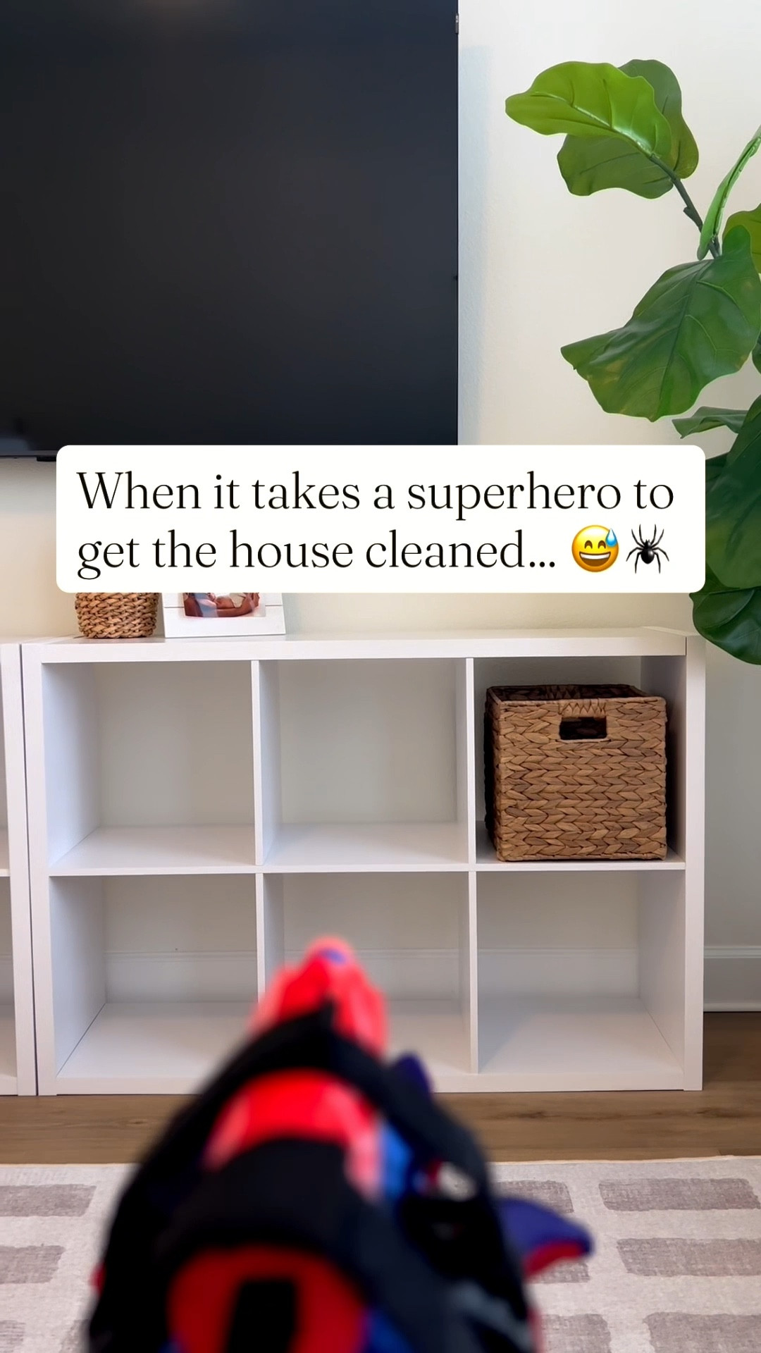 When it takes a superhero to get the house cleaned 🕷️😅

This cube storage + basket setup has made toy cleanup so much easier in our playroom. Everything has a place, it looks good, and even my toddler can help.

#LTKHome #LTKmomlife #LTKKids