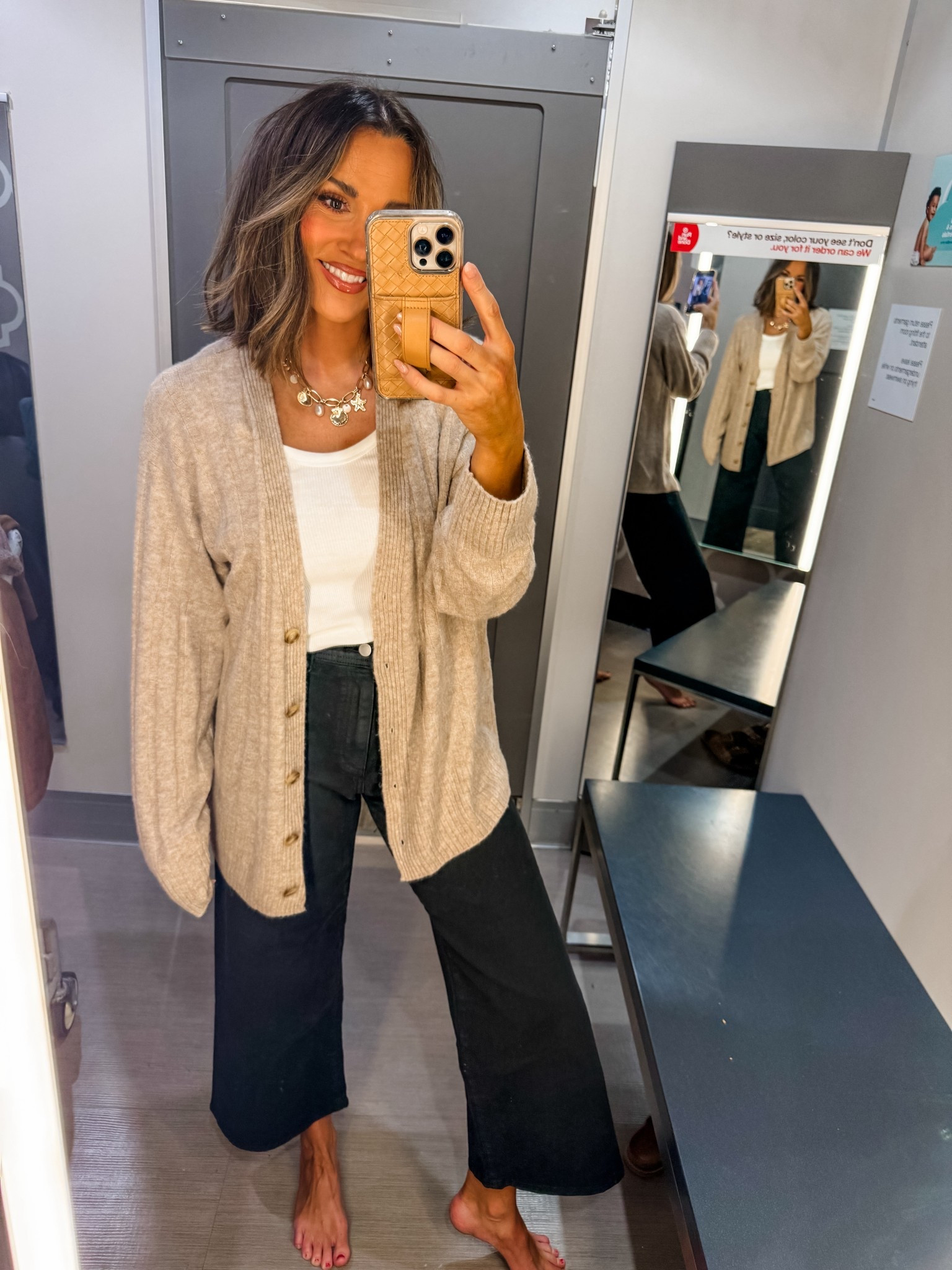 20% off At Target 
Wearing a large in this cardigan and a 6 in the jeans 

#LTKFindsUnder50 #LTKStyleTip