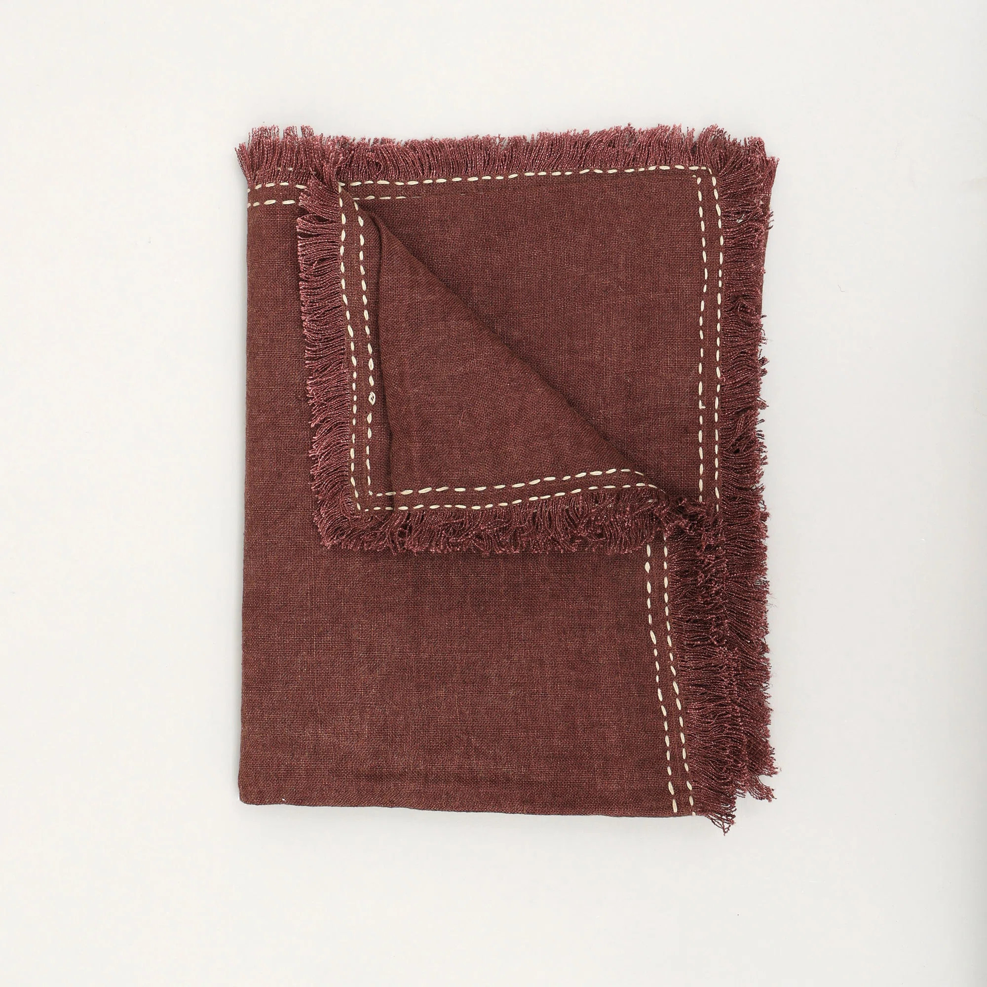 ExpoBazaar Stonewashed Linen Woven Throw Blanket with Fringe – 52X68" | Wayfair | Wayfair North America