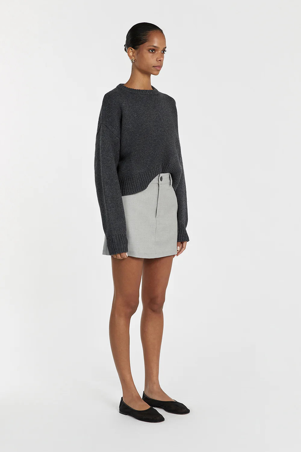 OLIVER CHARCOAL MARLE KNIT JUMPER | DISSH