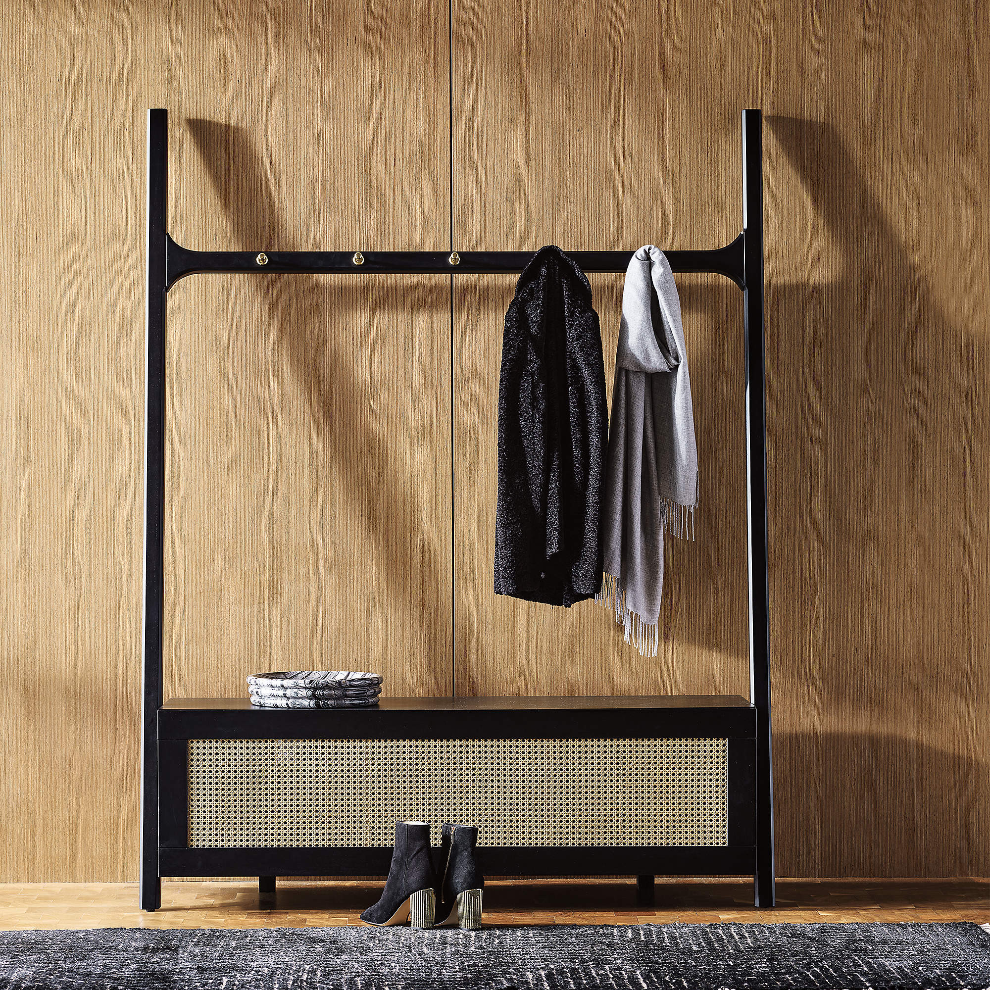 Mahogany Modern Black Hall Tree + Reviews | CB2 | CB2