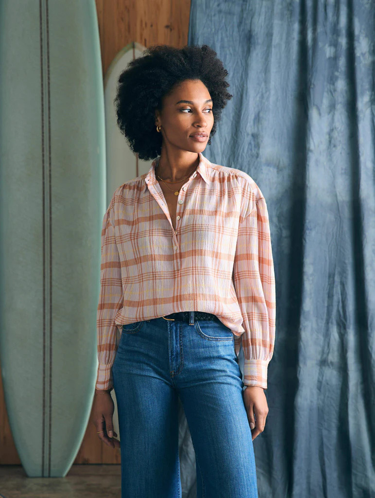 Olli Blouse - Aroma Plaid | Faherty