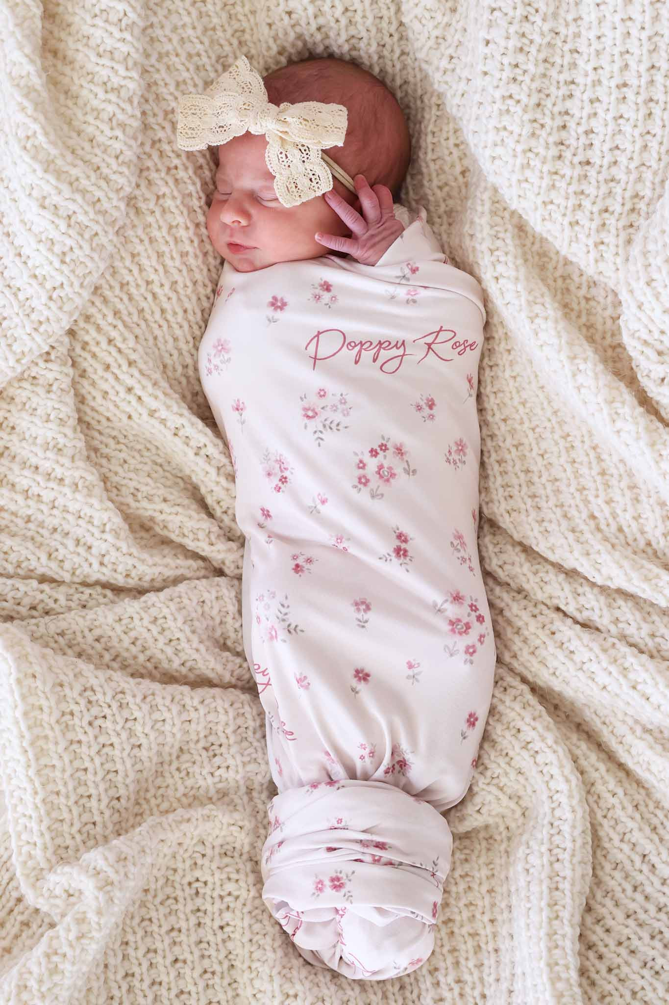 Precious Posies Personalized Swaddle Blanket | Caden Lane