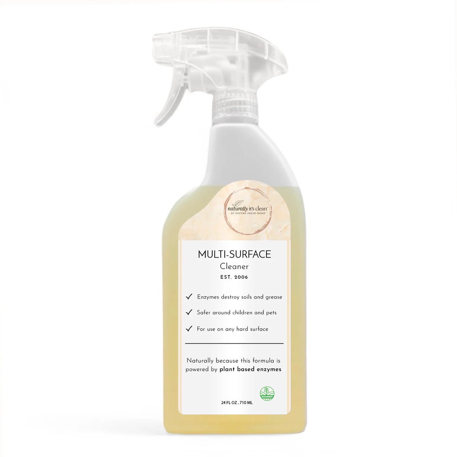 Enzyme-Based Multi-Surface Cleaner - 24 oz | Naturally It's Clean | Naturally It's Clean