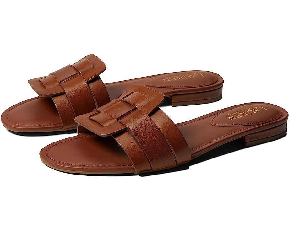 LAUREN Ralph Lauren Emerey Burnished Leather Sandal | Zappos