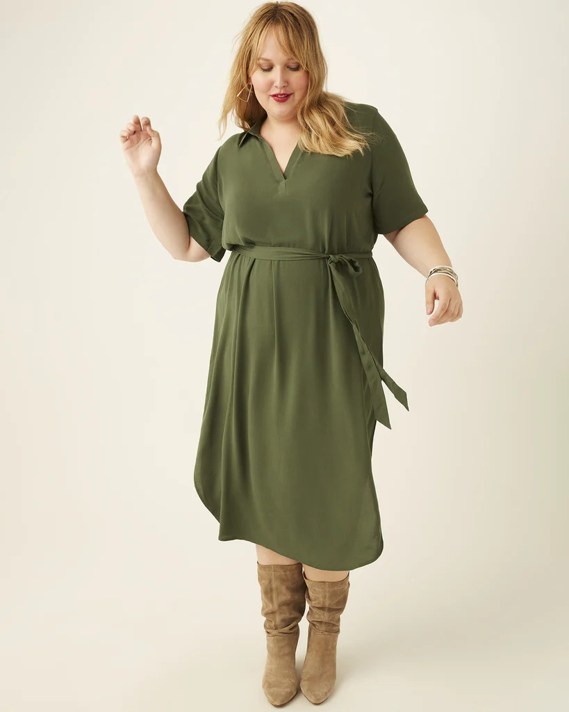 Vera Plus-Size Midi Shirtdress | Dia&Co | Dia&Co