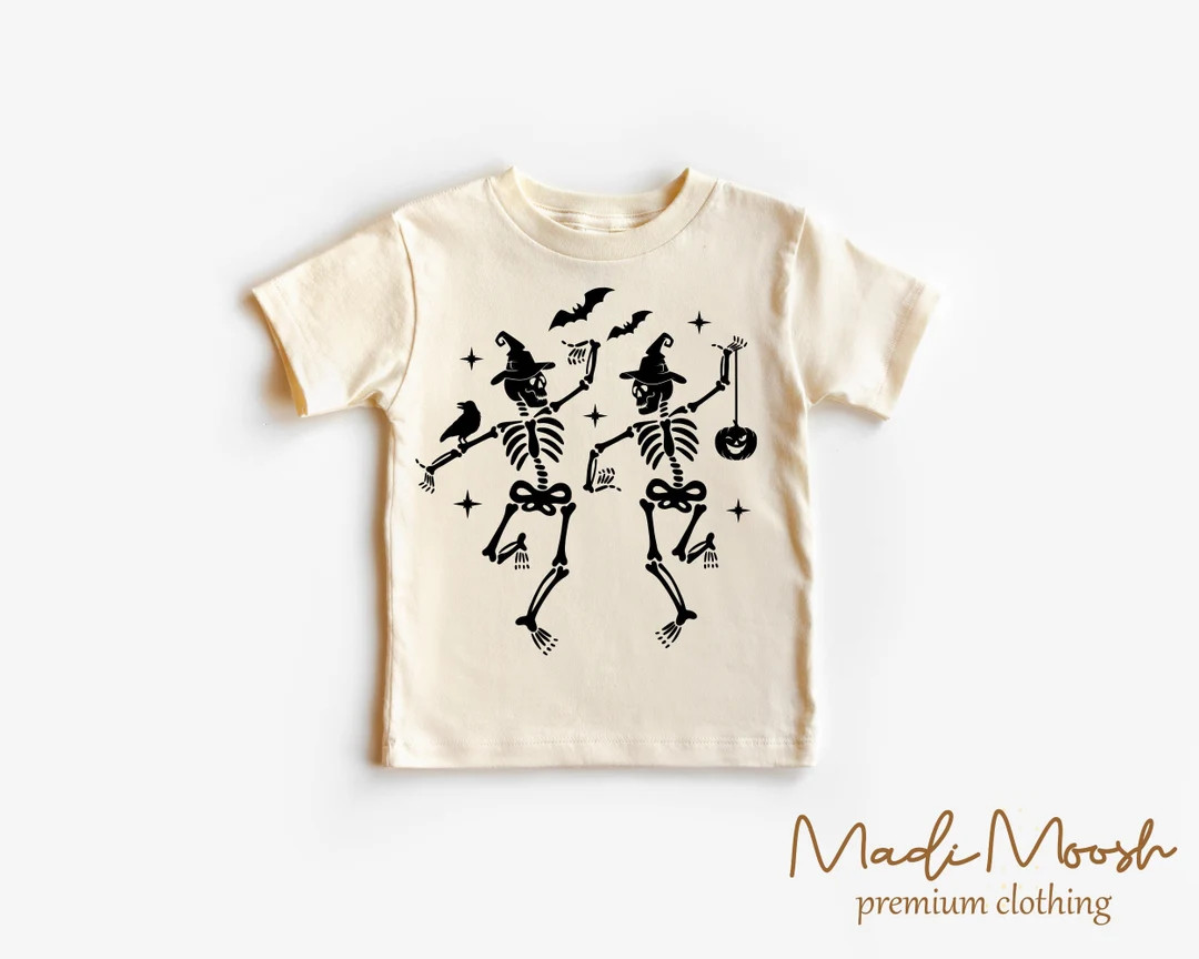 Dancing Skeletons Toddler Shirt Halloween Kids Shirt - Etsy | Etsy (US)