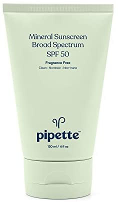 Pipette Mineral Sunscreen - SPF 50 Broad Spectrum Baby Sunblock with Non-Nano Zinc, UVB/UVA Non-Toxi | Amazon (US)