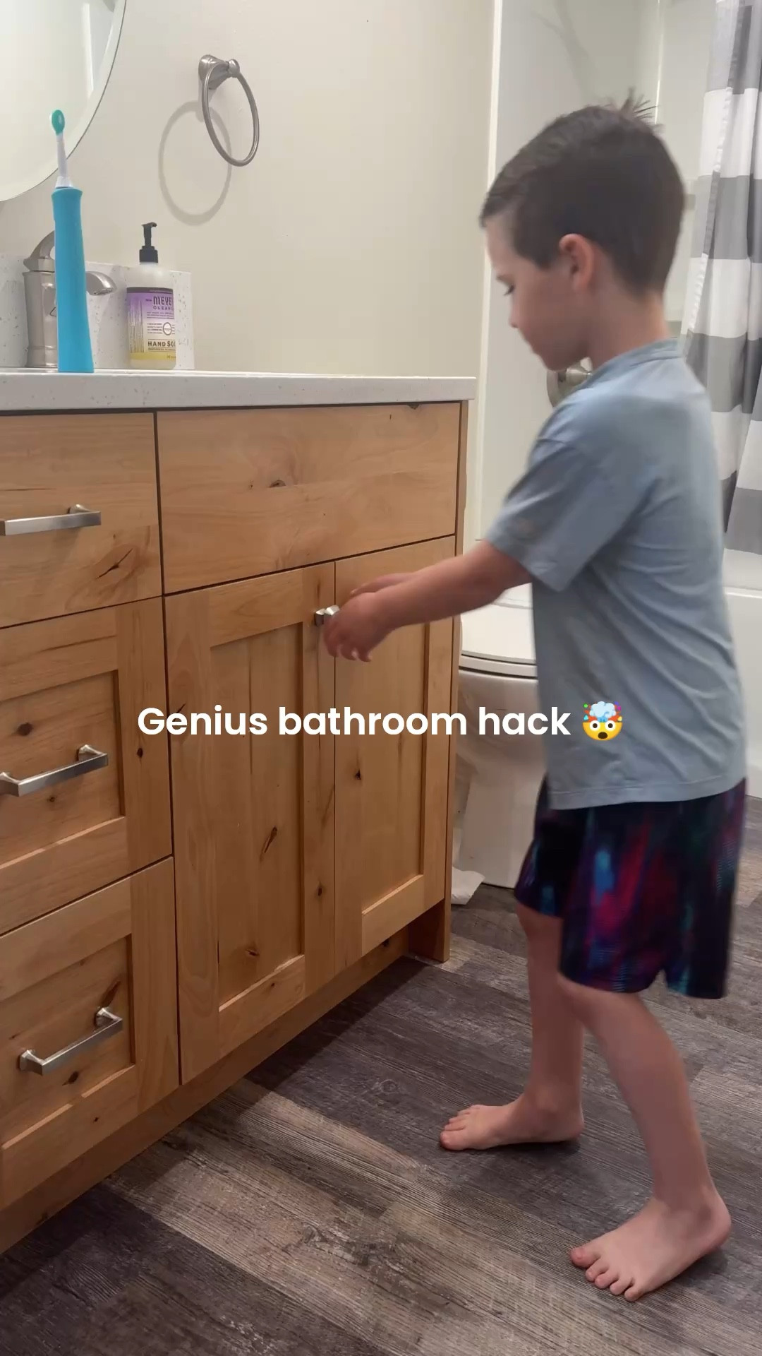 This hidden step stool is the most genius bathroom hack for little kids! 🙌🏼

#LTKBaby #LTKHome #LTKKids