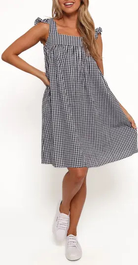 Nola Check Sleeveless Minidress | Nordstrom