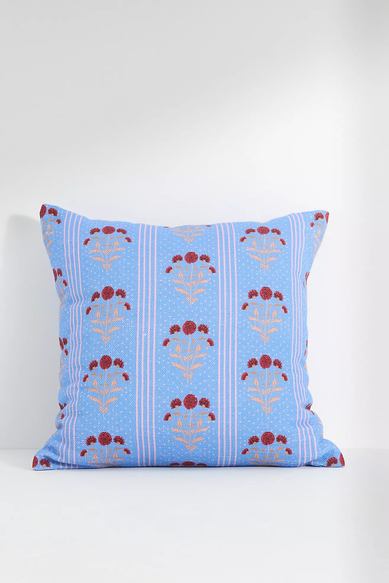 Mira Cotton Woven Printed Floral Pillow | Anthropologie (US)