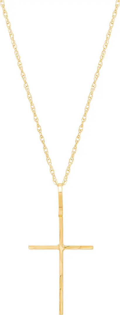 Frankie & Zoe 10K Yellow Gold Thin Cross Pendant Necklace | Nordstromrack | Nordstrom Rack