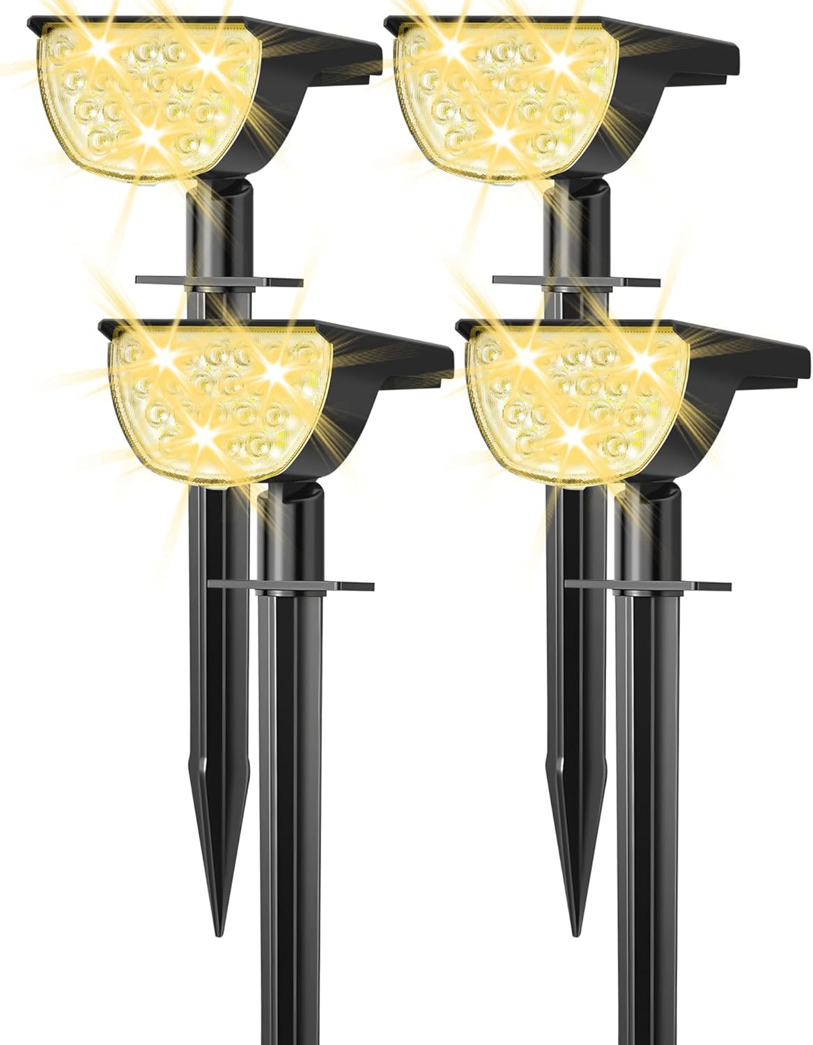 GKGG Solar Lights Outdoor Waterproof IP65, 76 LED 3 Lighting Modes Solar Spot Lights Outdoor Yard... | Amazon (US)