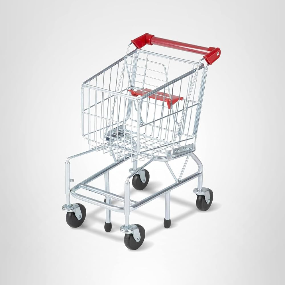 Melissa & Doug Toy Shopping Cart, Grocery Store Pretend Play Toys with Sturdy Metal Frame & Worki... | Amazon (US)