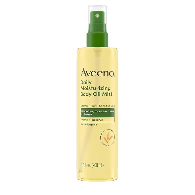 Aveeno Daily Moisturizing Body Oil Mist with Oat Oil and Jojoba Oil for Rough, Dry, Sensitive Ski... | Amazon (US)